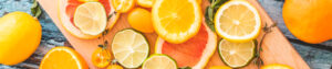 Várias frutas com vitamina C